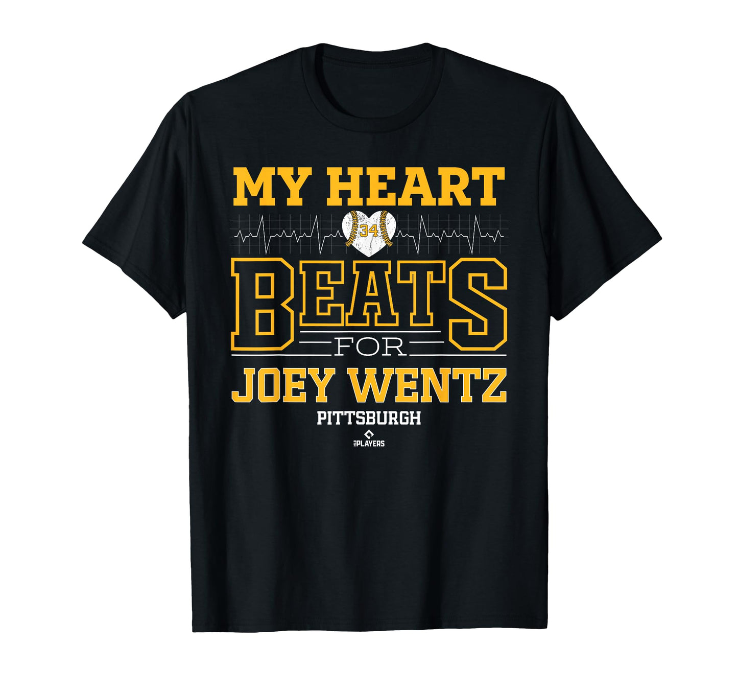 My Heart Beats Joey Wentz Pittsburgh T-Shirt - Trendy Graphic for Adults - T-Shirt, Sweatshirt, Hoodie