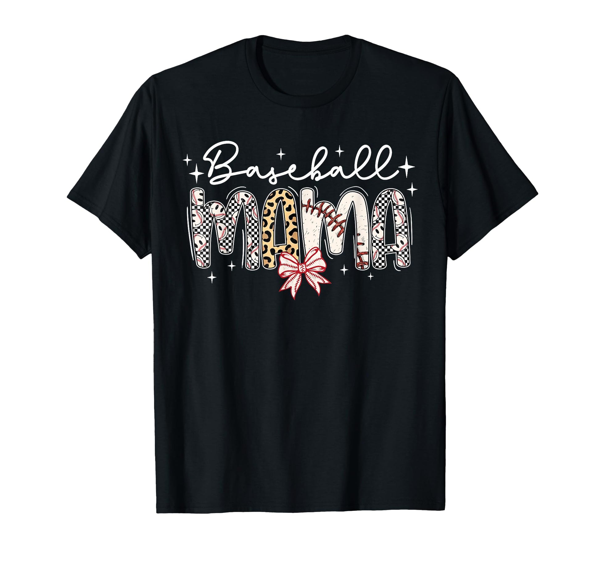Baseball Mama Coquette Bow Mothers T-Shirt - Fun Novelty Design Men Women - T-Shirt, Sweatshirt, Hoodie