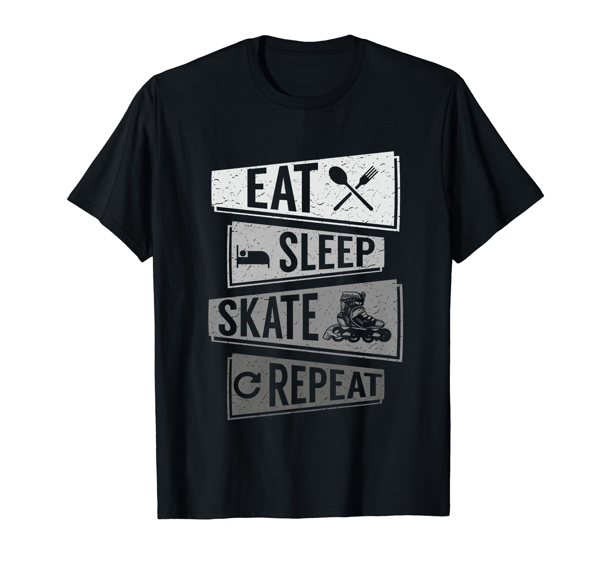 Funny Roller Skating Eat Sleep Skate T-Shirt - Novelty Apparel Unisex - T-Shirt, Sweatshirt, Hoodie