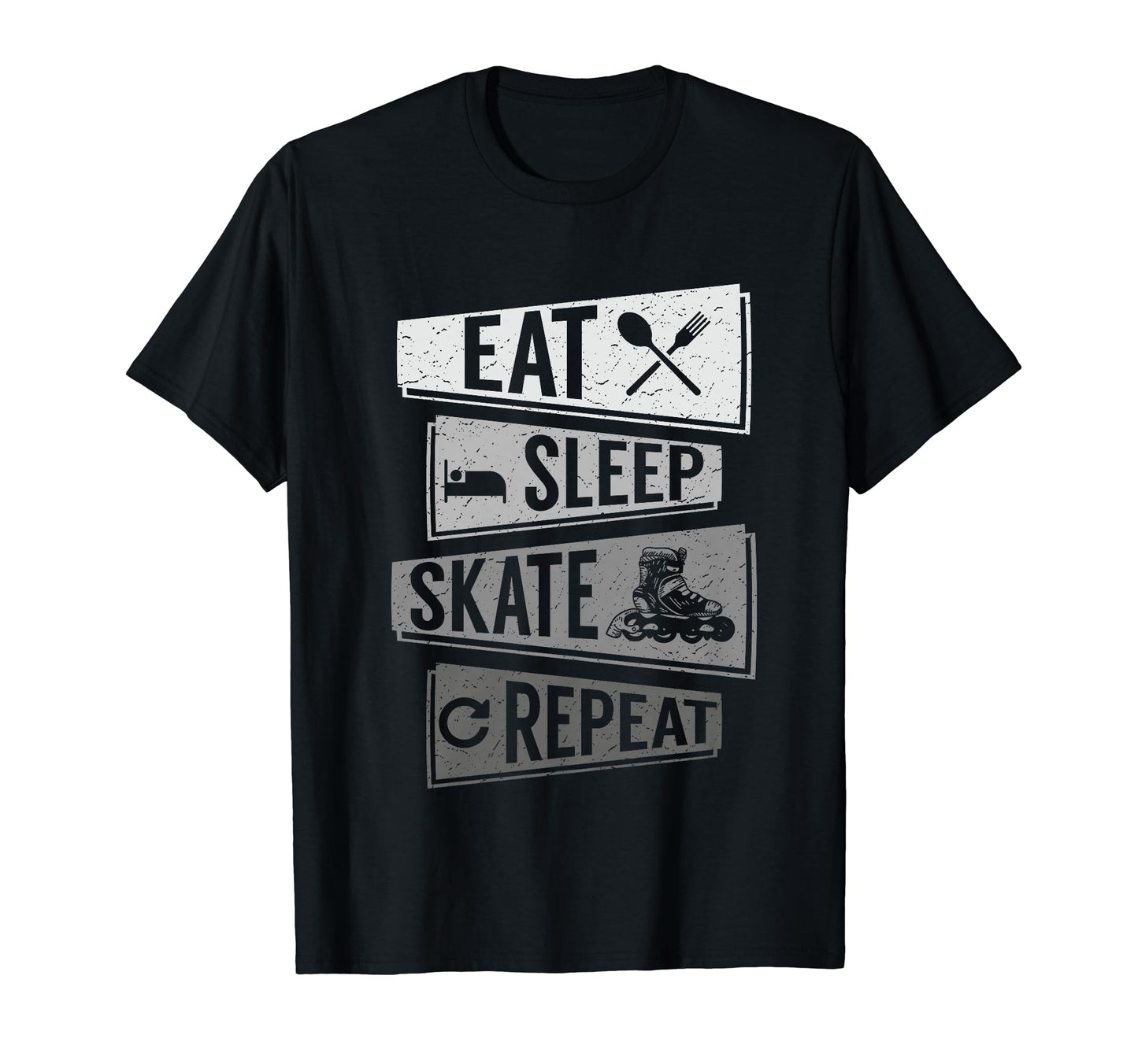 Funny Roller Skating Eat Sleep Skate T-Shirt - Streetwear Style for Adults - T-Shirt, Sweatshirt, Hoodie