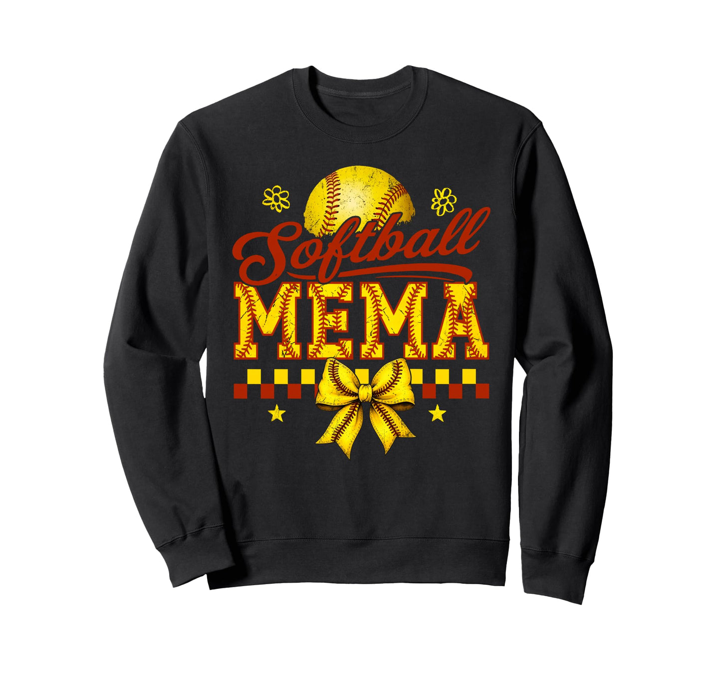 Softball Mema Coquette Bow Mothers Day Sweatshirt - Novelty Apparel Unisex - T-Shirt, Sweatshirt, Hoodie