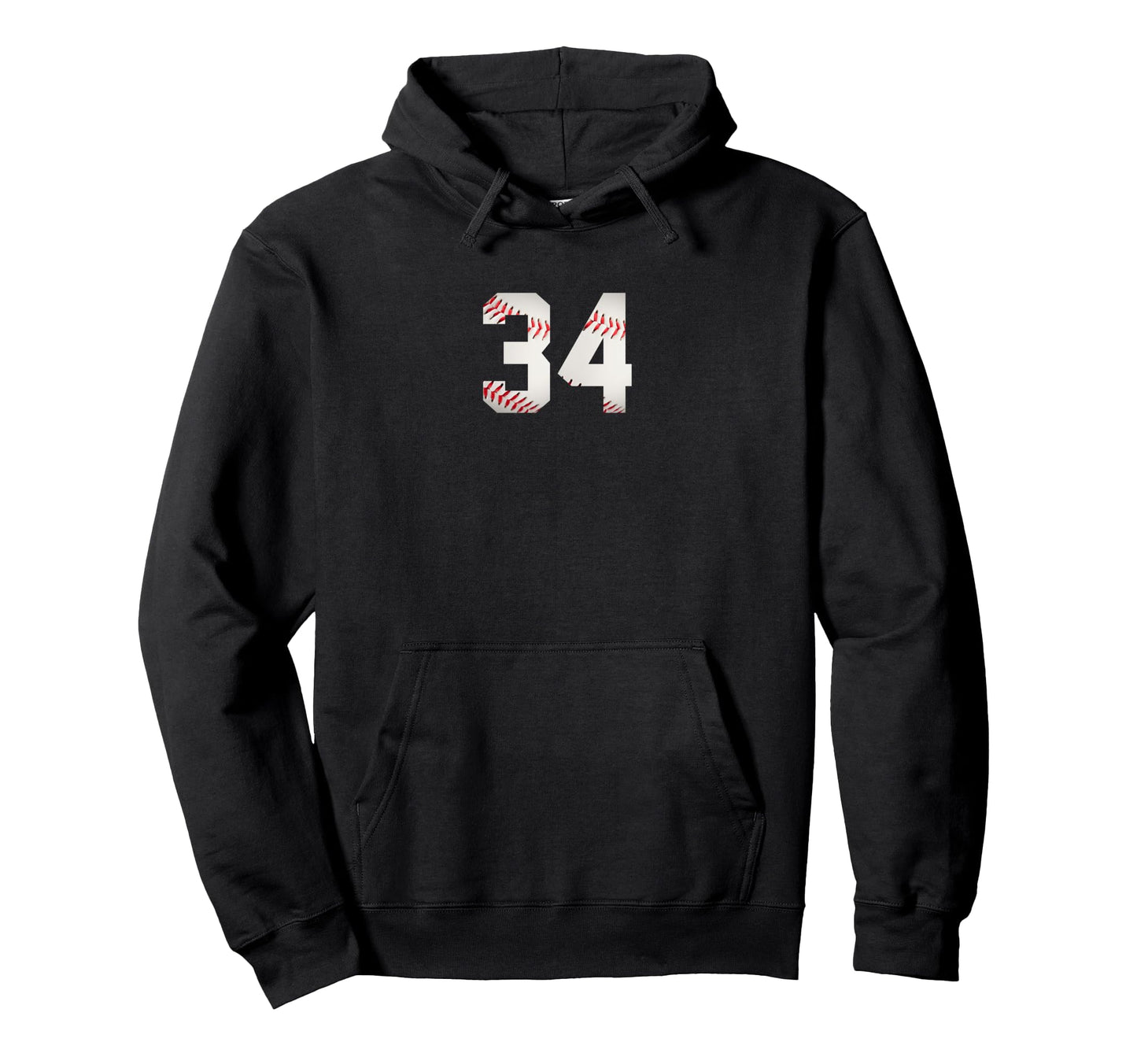 Number 34 Minimalist Birthday Baseball Hoodie - Custom Art Print Men Women - T-Shirt, Sweatshirt, Hoodie