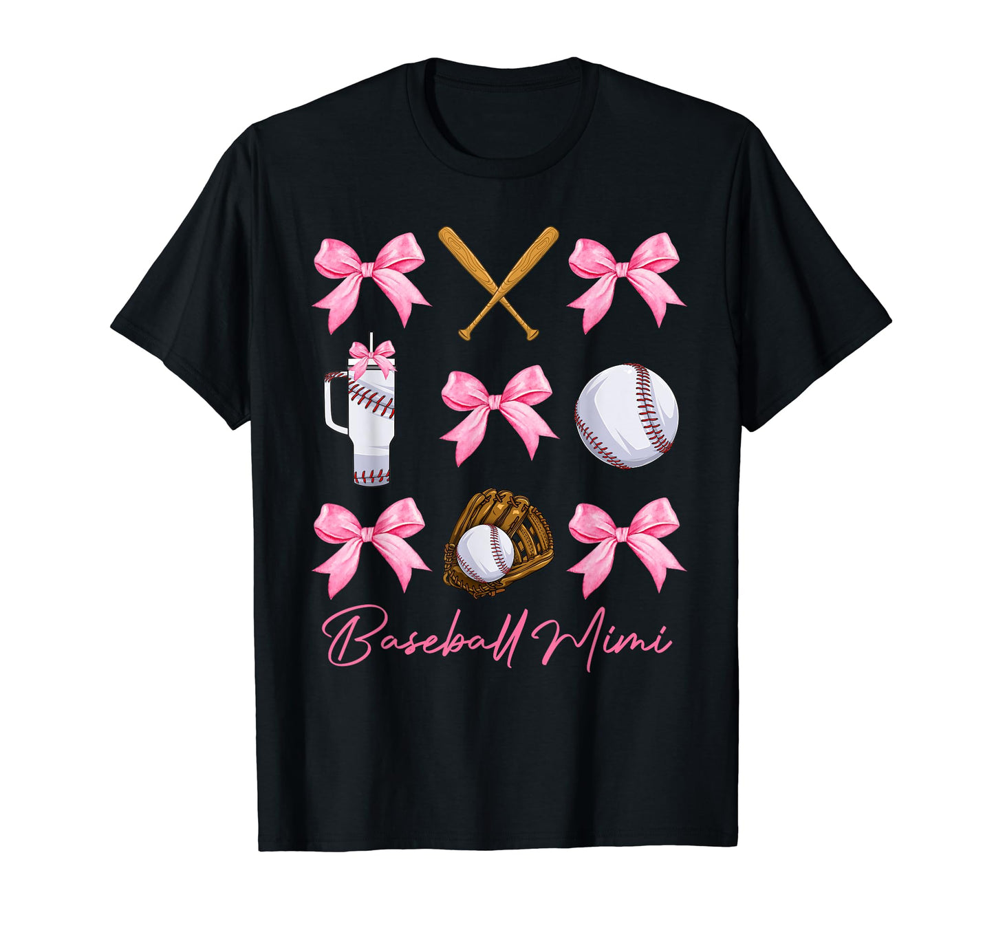 Funny Baseball Mimi Era Bows Baseball T-Shirt - Custom Art Print Unisex - T-Shirt, Sweatshirt, Hoodie