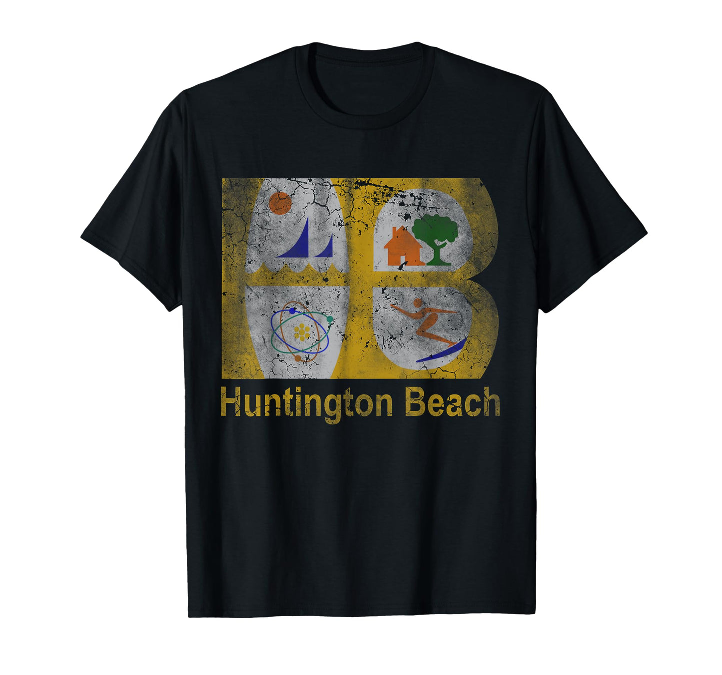 Huntington Beach Flag California Home T-Shirt - Trendy Graphic for Adults - T-Shirt, Sweatshirt, Hoodie