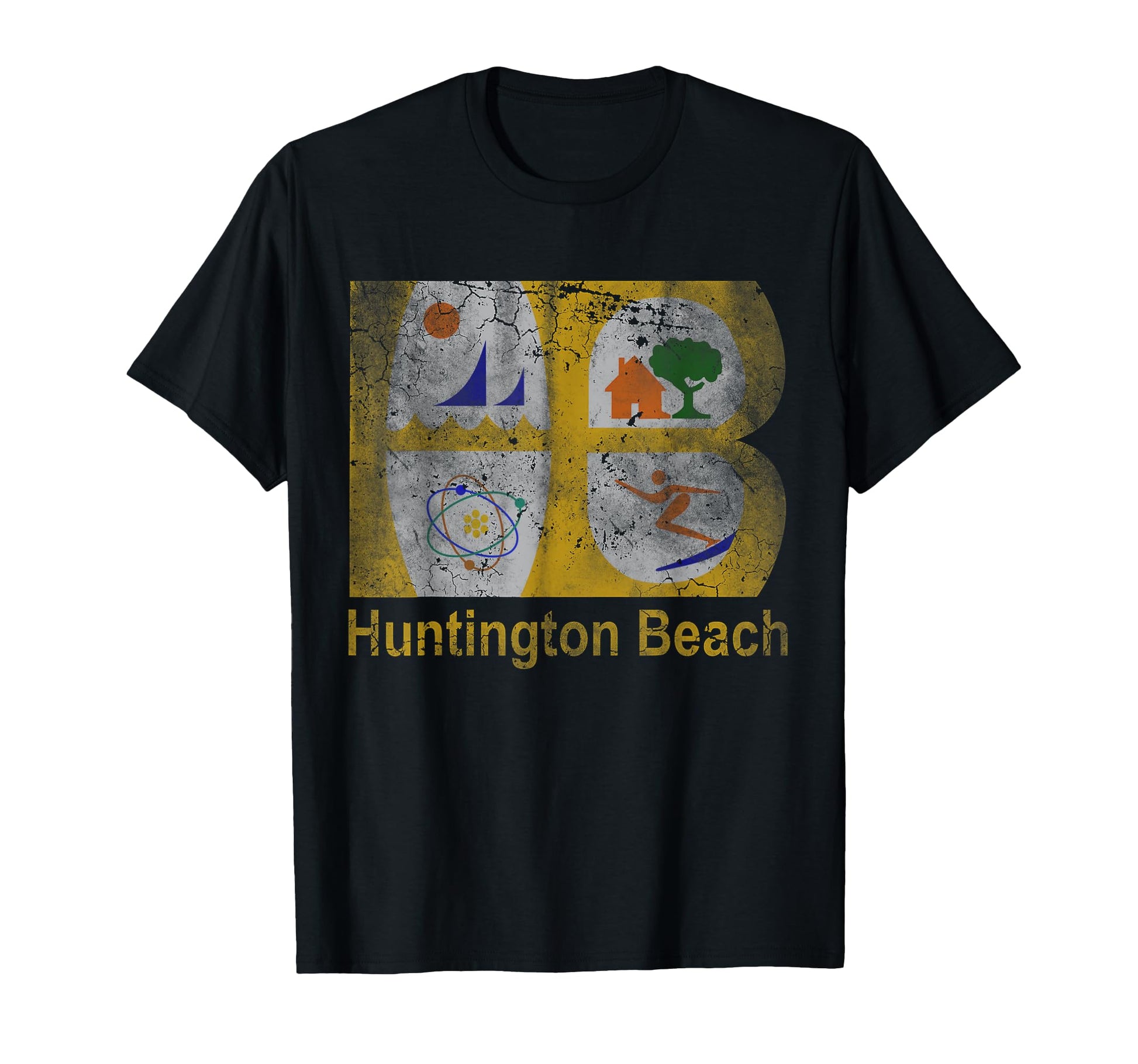 Huntington Beach Flag California Home T-Shirt - Trendy Graphic for Adults - T-Shirt, Sweatshirt, Hoodie
