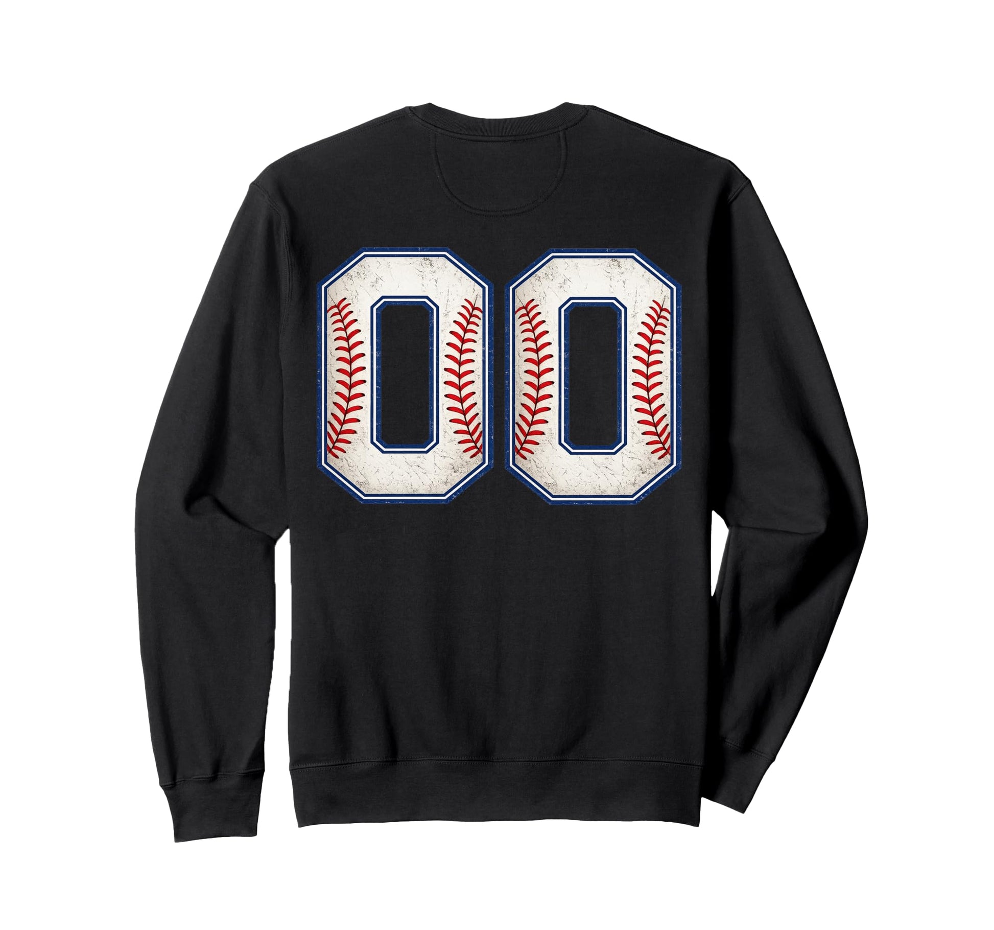 Baseball Number 00 Varsity Athletic Sweatshirt - Trendy Graphic for Adults - T-Shirt, Sweatshirt, Hoodie