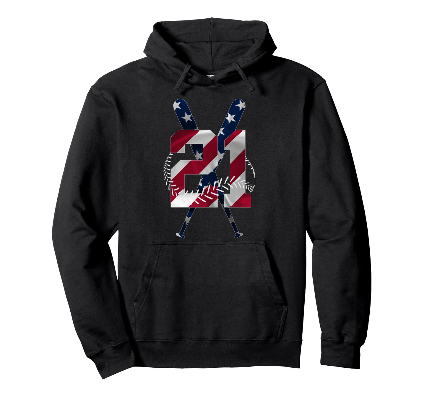 Number 21 Years Baseball 21St Birthday Hoodie - Streetwear Style for Adults - T-Shirt, Sweatshirt, Hoodie