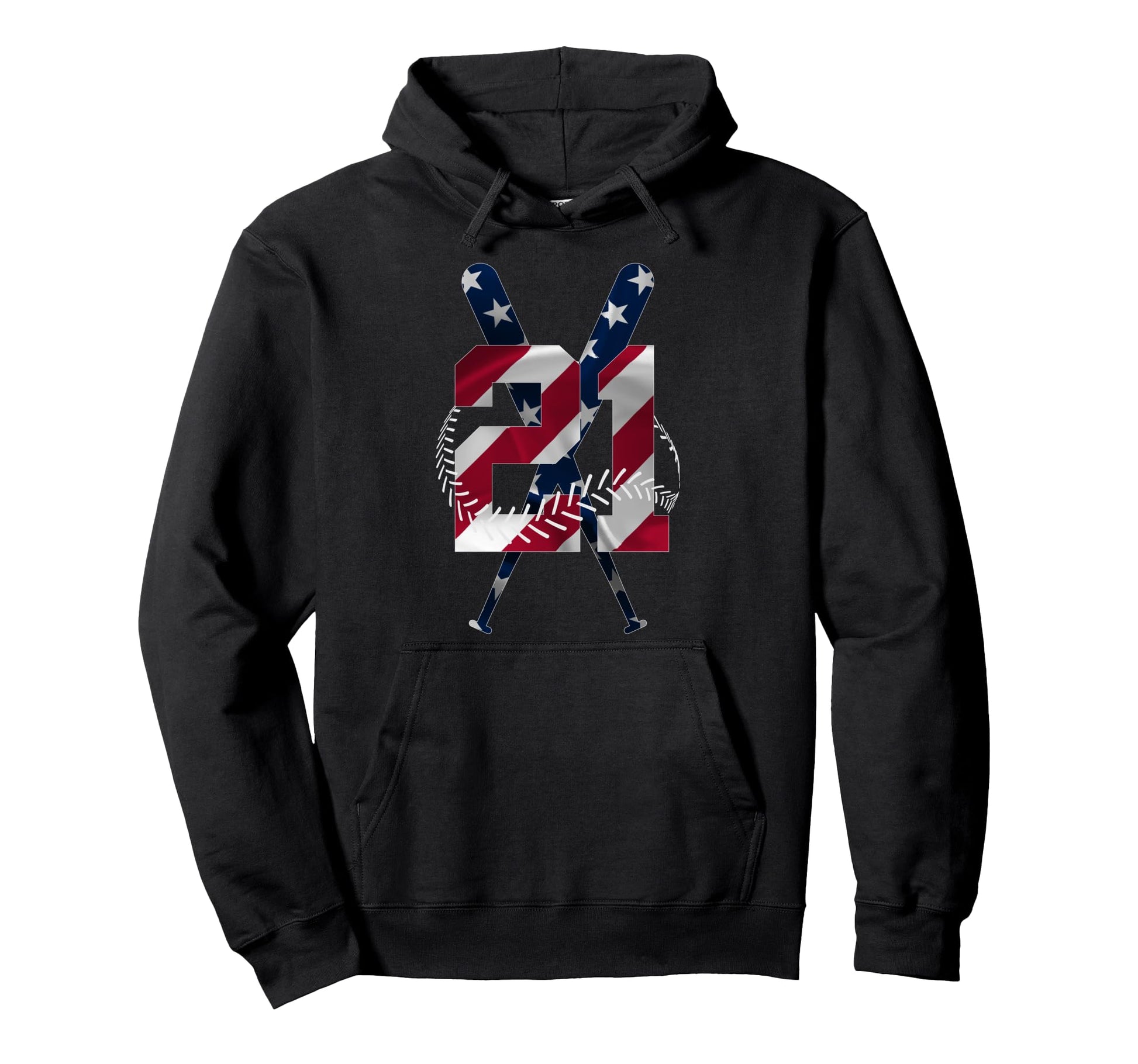 Number 21 Years Baseball 21St Birthday Hoodie - Streetwear Style for Adults - T-Shirt, Sweatshirt, Hoodie