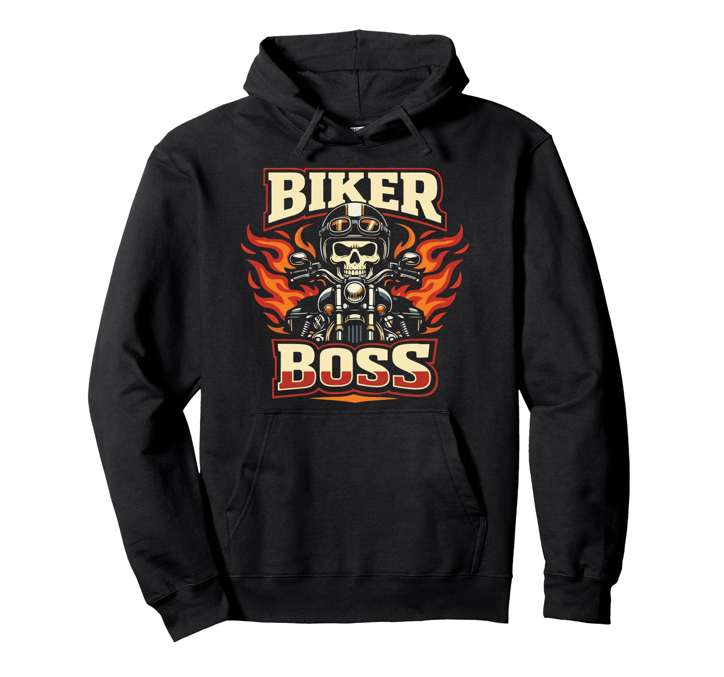 Motorcycle Biker Biker Boss Hoodie - Casual Everyday Wear Men Women - T-Shirt, Sweatshirt, Hoodie