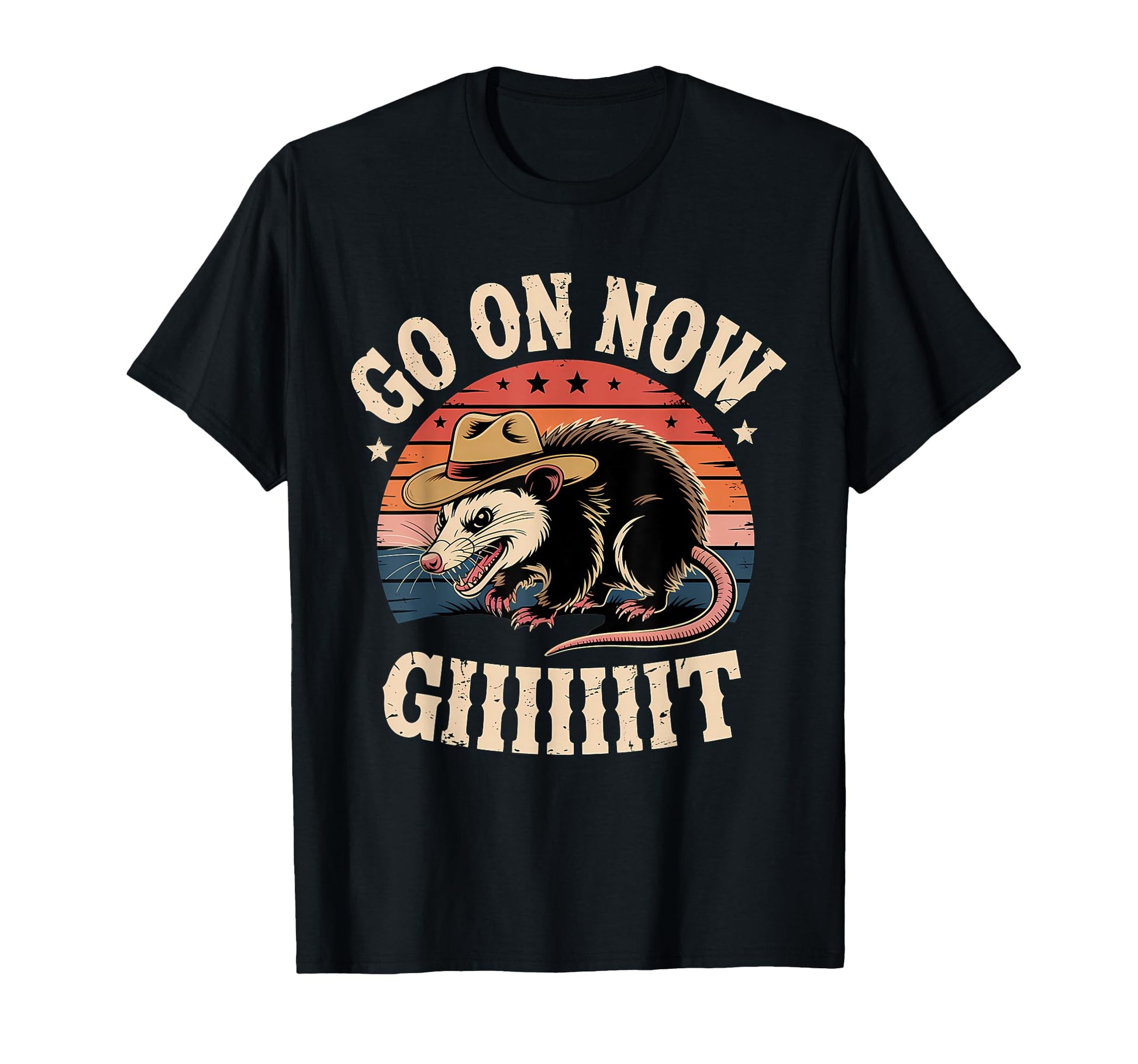 Go Now Git Western Country Possum T-Shirt - Novelty Apparel Men Women - T-Shirt, Sweatshirt, Hoodie