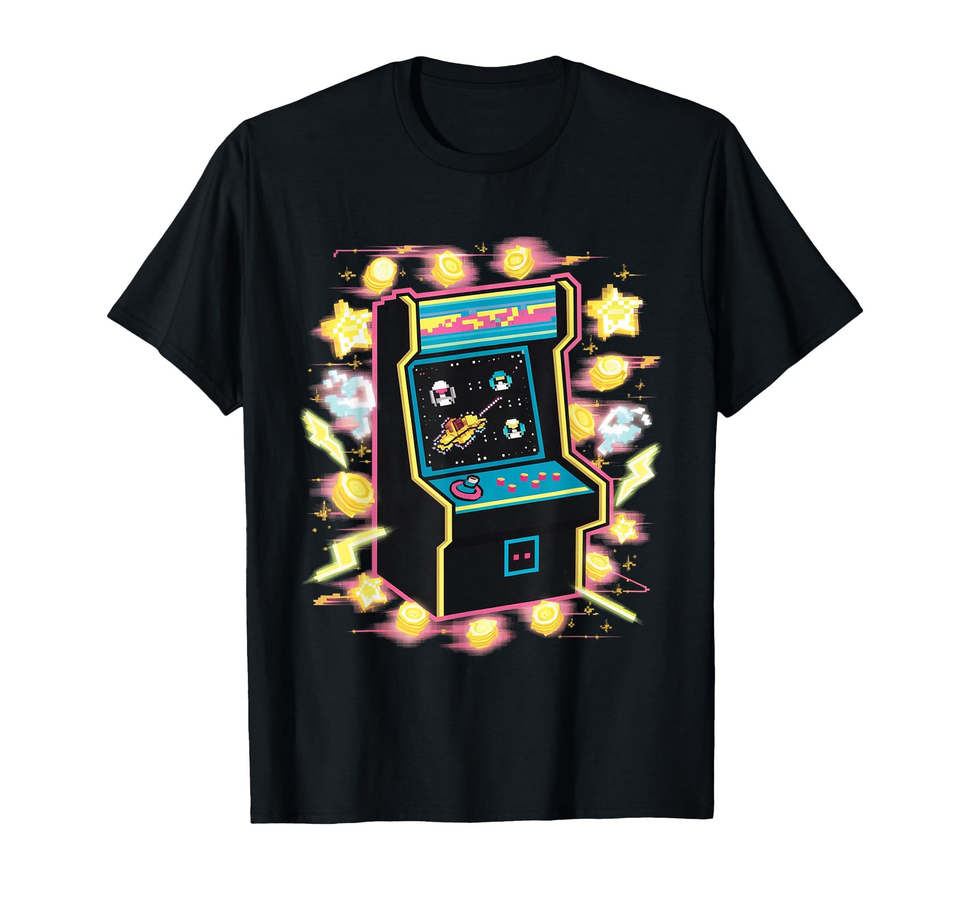 Pixel Art Arcade Machine Gaming Gamers T-Shirt - Novelty Apparel for Adults - T-Shirt, Sweatshirt, Hoodie