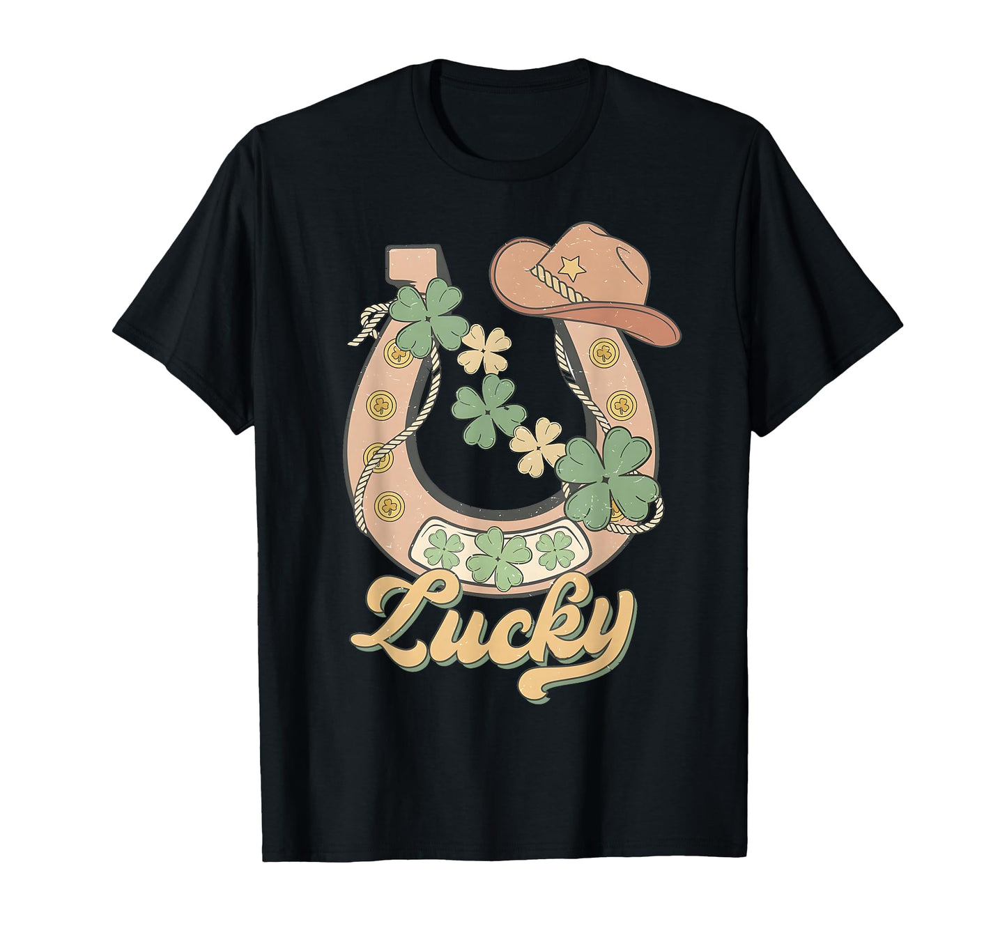 Howdy Cowboy St Patricks Day Lucky T-Shirt - Custom Art Print Men Women - T-Shirt, Sweatshirt, Hoodie