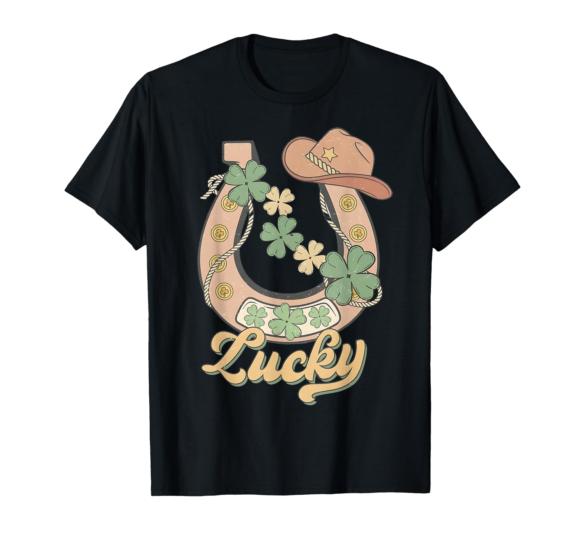 Howdy Cowboy St Patricks Day Lucky T-Shirt - Custom Art Print Men Women - T-Shirt, Sweatshirt, Hoodie