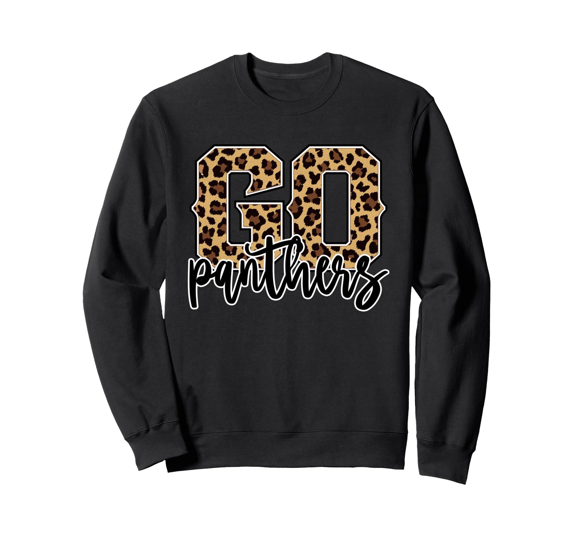 Panthers Go Panthers Leopard Womens Sweatshirt - Unique Graphic Unisex - T-Shirt, Sweatshirt, Hoodie