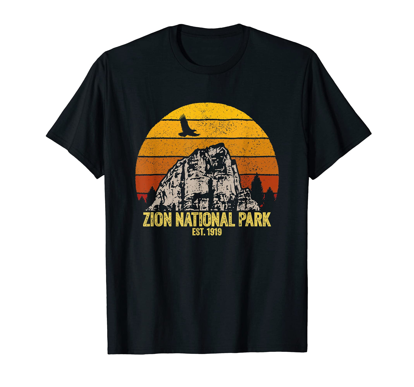 Zion National Park Distressed T-Shirt - Minimalist Print Unisex - T-Shirt, Sweatshirt, Hoodie