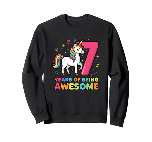 Baseball 7Th Birthday 7 Years Being Sweatshirt - Custom Art Print Unisex - T-Shirt, Sweatshirt, Hoodie