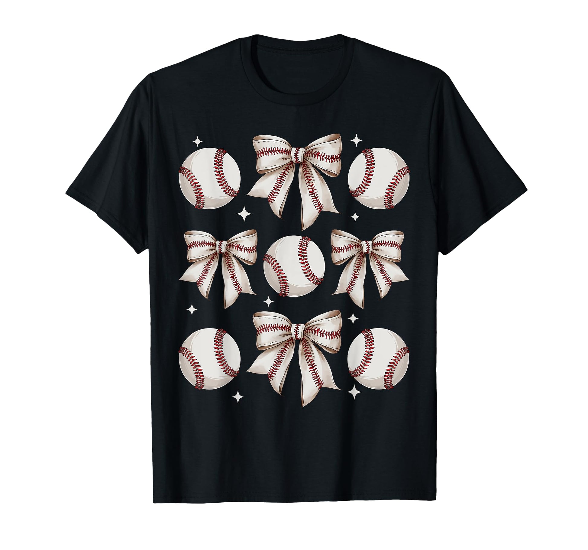 Baseball Coquette Bow Baseball Mom Mothers T-Shirt - Unique Graphic Unisex - T-Shirt, Sweatshirt, Hoodie
