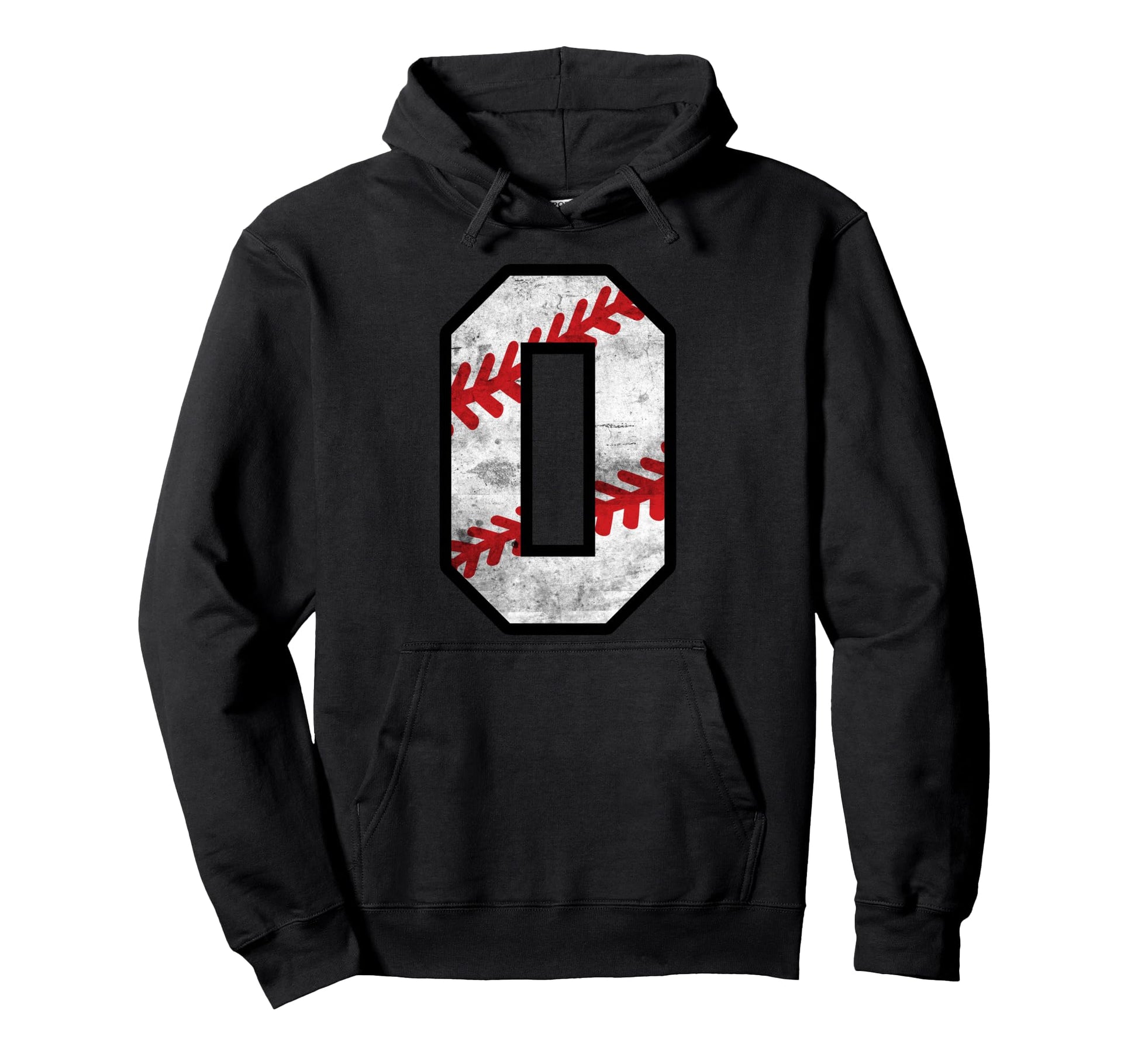 Distressed Baseball Letter O Hoodie - Graphic Print Unisex - T-Shirt, Sweatshirt, Hoodie