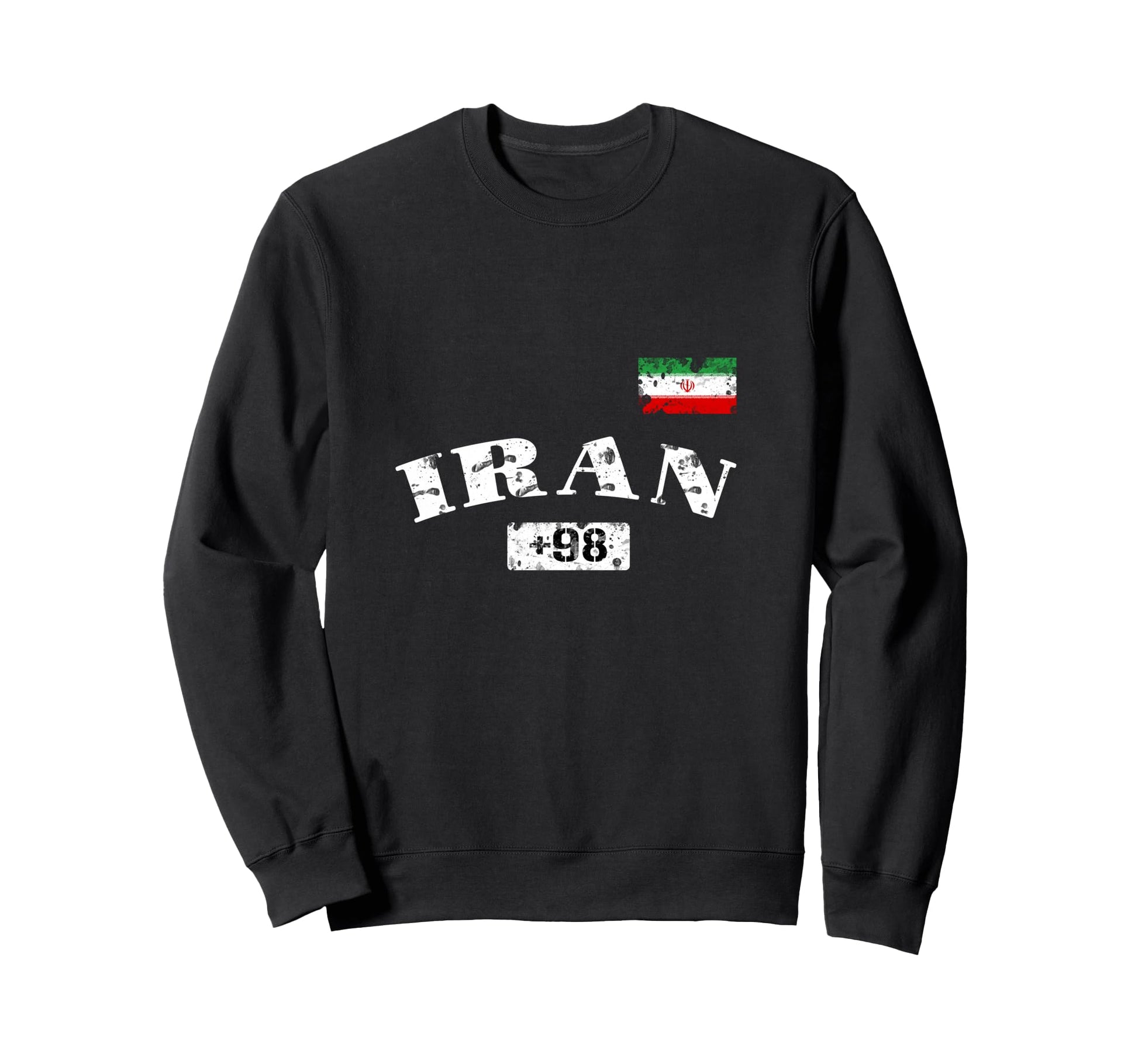 Iran 98 Persia Pride Distressed Sweatshirt - Novelty Apparel for Adults - T-Shirt, Sweatshirt, Hoodie