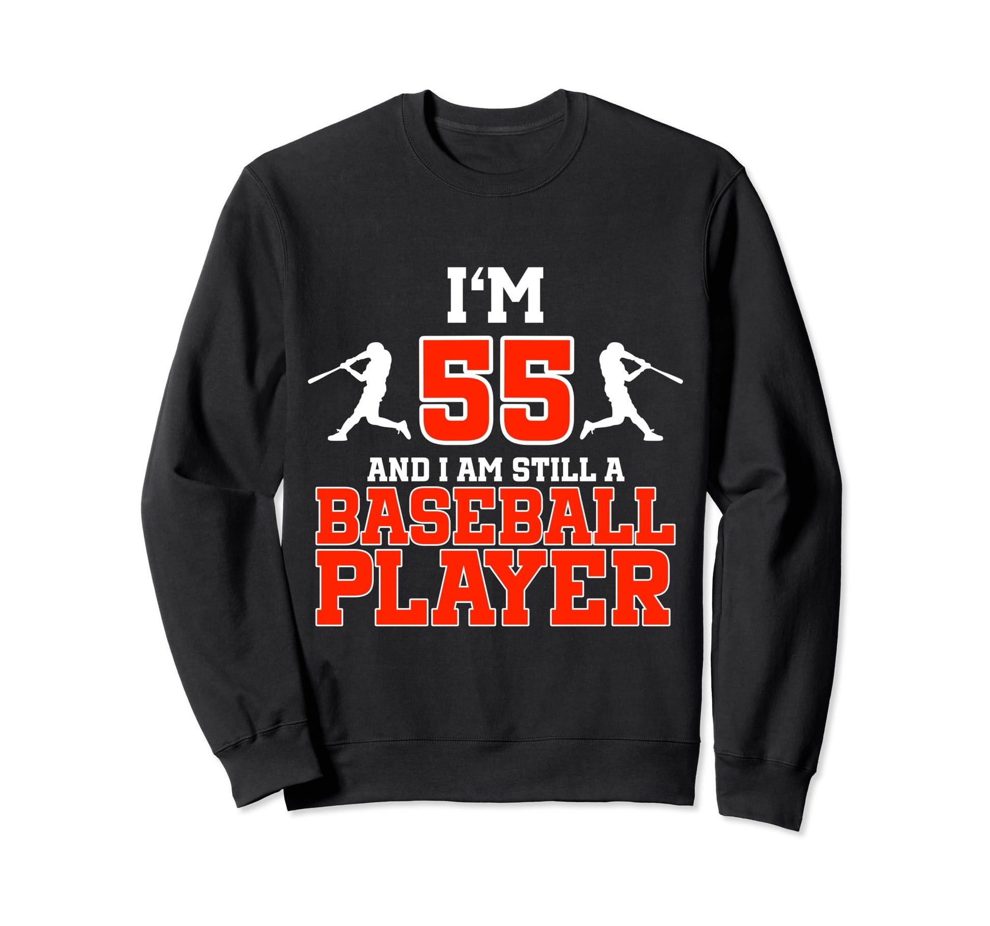 55Th Birthday Baseball 55 Years Sweatshirt - Aesthetic Graphic for Adults - T-Shirt, Sweatshirt, Hoodie