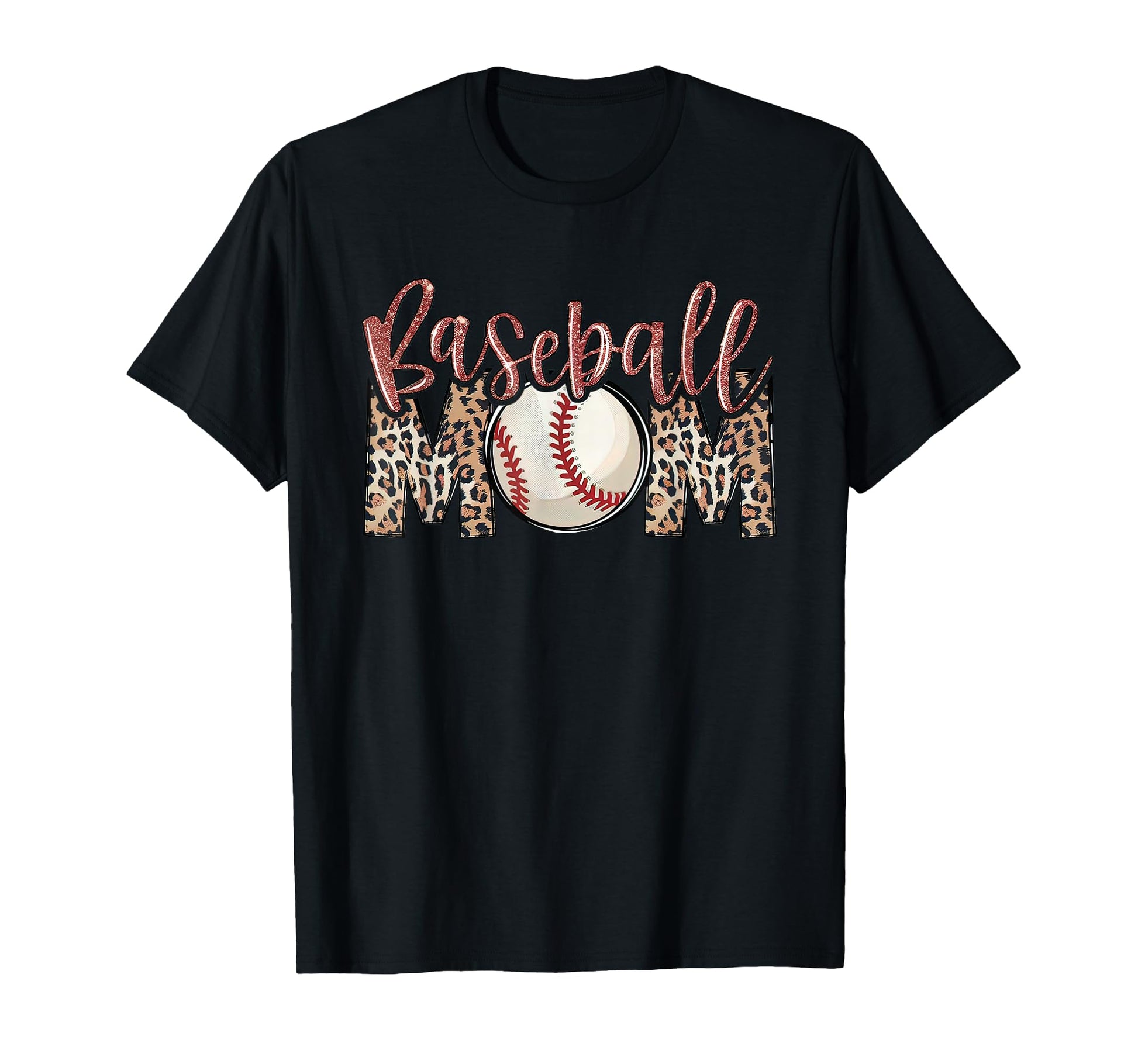 Baseball Mom Leopard Cheetah Mama T-Shirt - Custom Art Print for Adults - T-Shirt, Sweatshirt, Hoodie