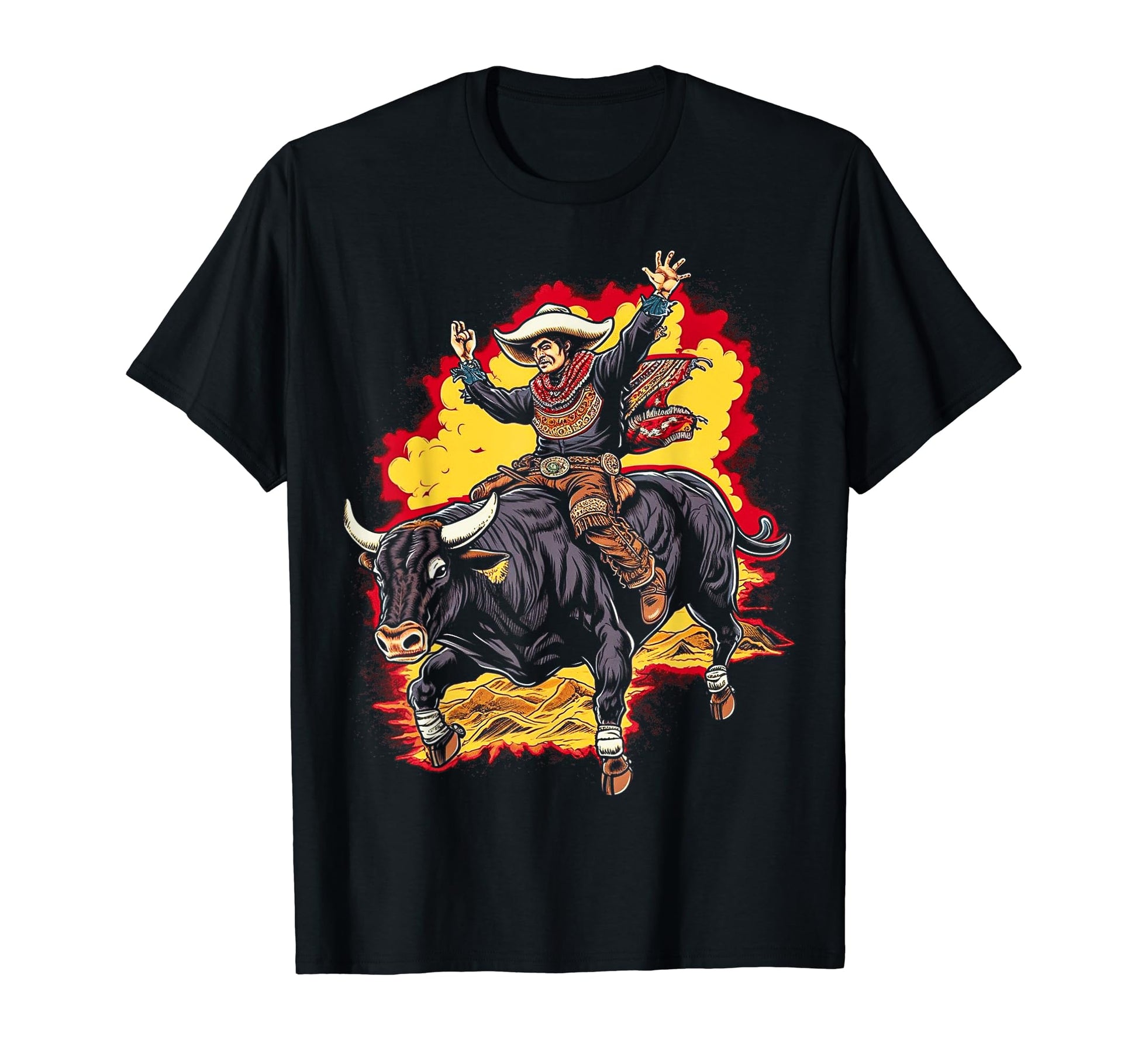 Cowboy Rodeo Horse Riding Usa Cowboy T-Shirt - Custom Art Print for Adults - T-Shirt, Sweatshirt, Hoodie