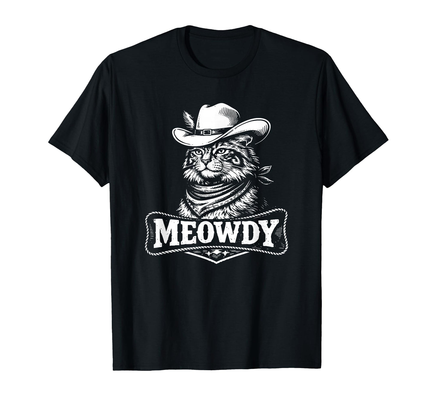 Meowdy Funny Country Music Cat T-Shirt - Streetwear Style for Adults - T-Shirt, Sweatshirt, Hoodie