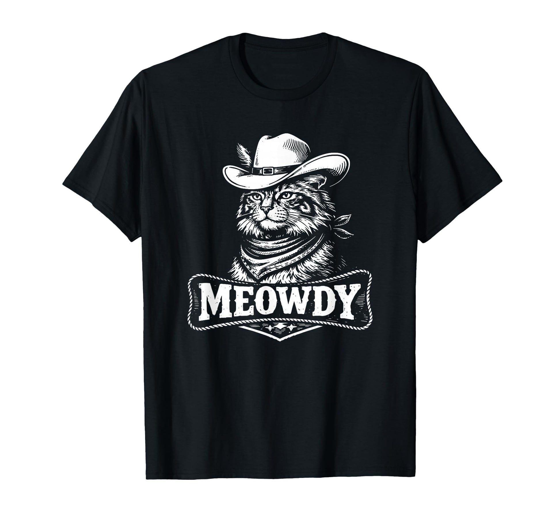 Meowdy Funny Country Music Cat T-Shirt - Streetwear Style for Adults - T-Shirt, Sweatshirt, Hoodie