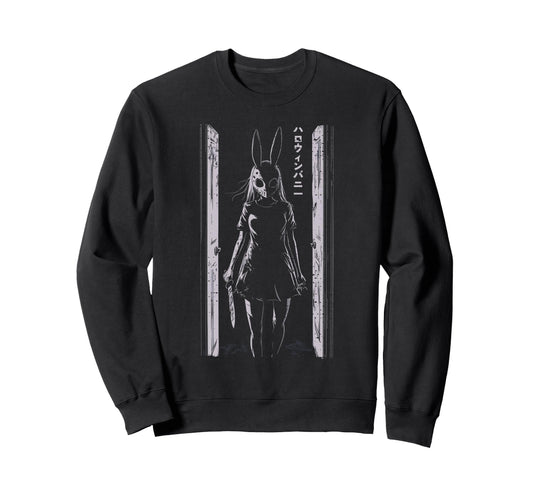 Anime Horror Bunny Aesthetic Soft Sweatshirt - Streetwear Style Men Women - T-Shirt, Sweatshirt, Hoodie