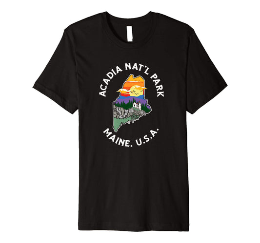 Acadia National Park Maine Nature T-Shirt - Graphic Print for Adults - T-Shirt, Sweatshirt, Hoodie