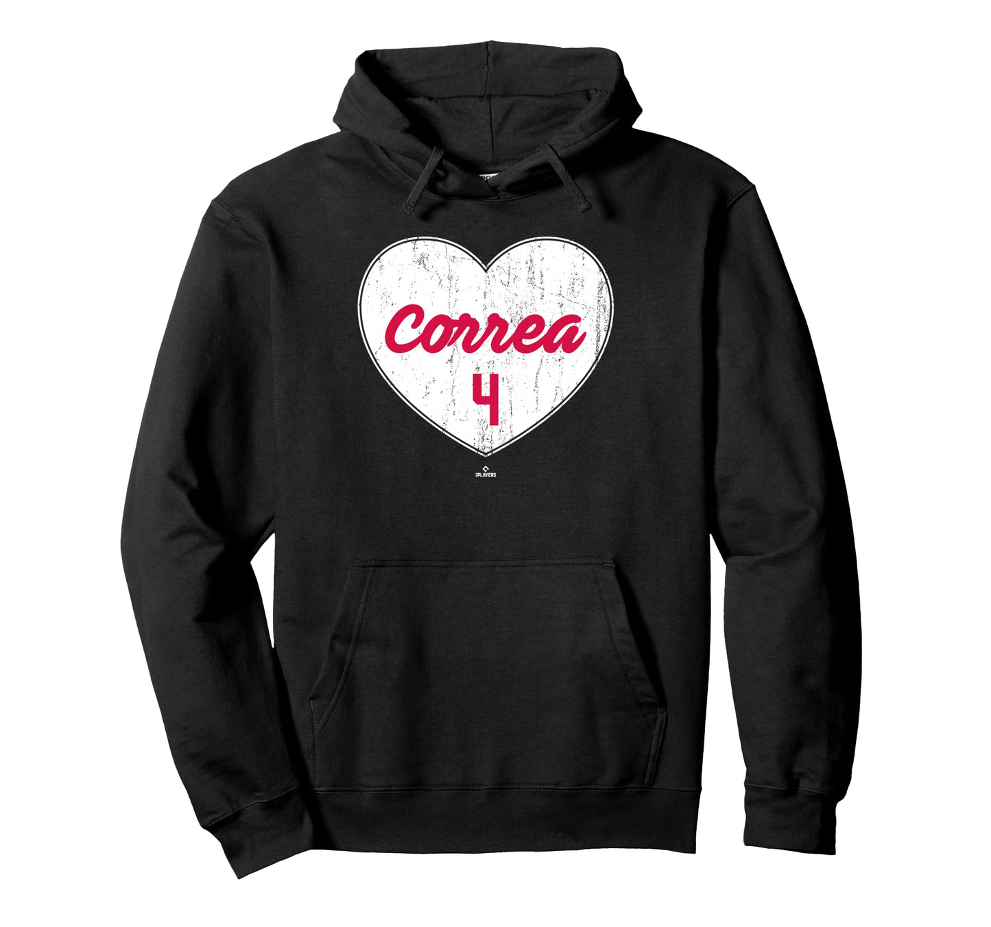 Distressed Heart Carlos Correa Hoodie - Casual Everyday Wear Men Women - T-Shirt, Sweatshirt, Hoodie