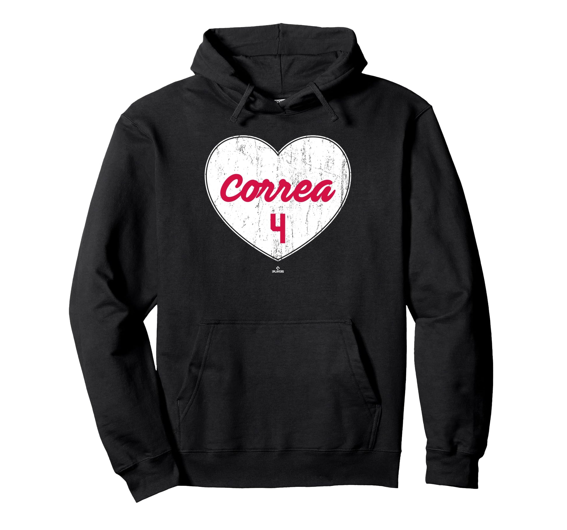 Distressed Heart Carlos Correa Hoodie - Casual Everyday Wear Men Women - T-Shirt, Sweatshirt, Hoodie