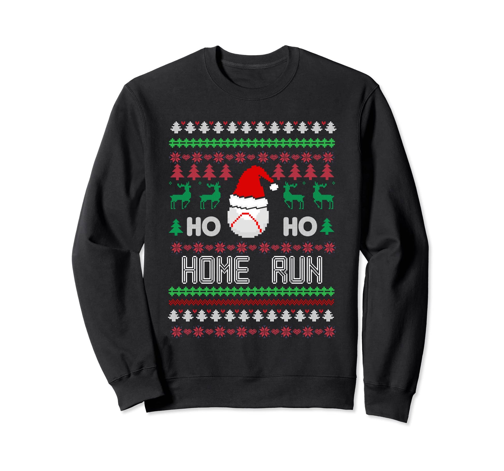 Ho Ho Home Run Sweaters Ugly Sweatshirt - Trendy Graphic Men Women - T-Shirt, Sweatshirt, Hoodie