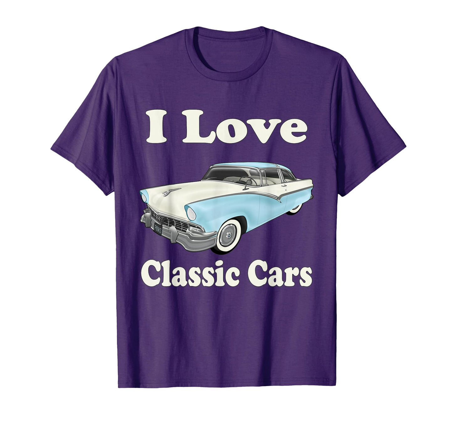 I Love Cars Ford 1950S T-Shirt - Fun Novelty Design Unisex - T-Shirt, Sweatshirt, Hoodie