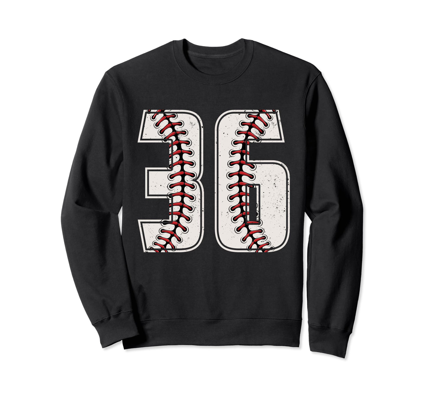 Baseball Player Number 36 Thirty Six Sweatshirt - Minimalist Print Unisex - T-Shirt, Sweatshirt, Hoodie