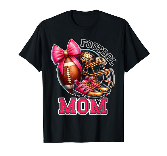 Baseball Game Day Leopard Shoes Ball Bow T-Shirt - Graphic Print Unisex - T-Shirt, Sweatshirt, Hoodie