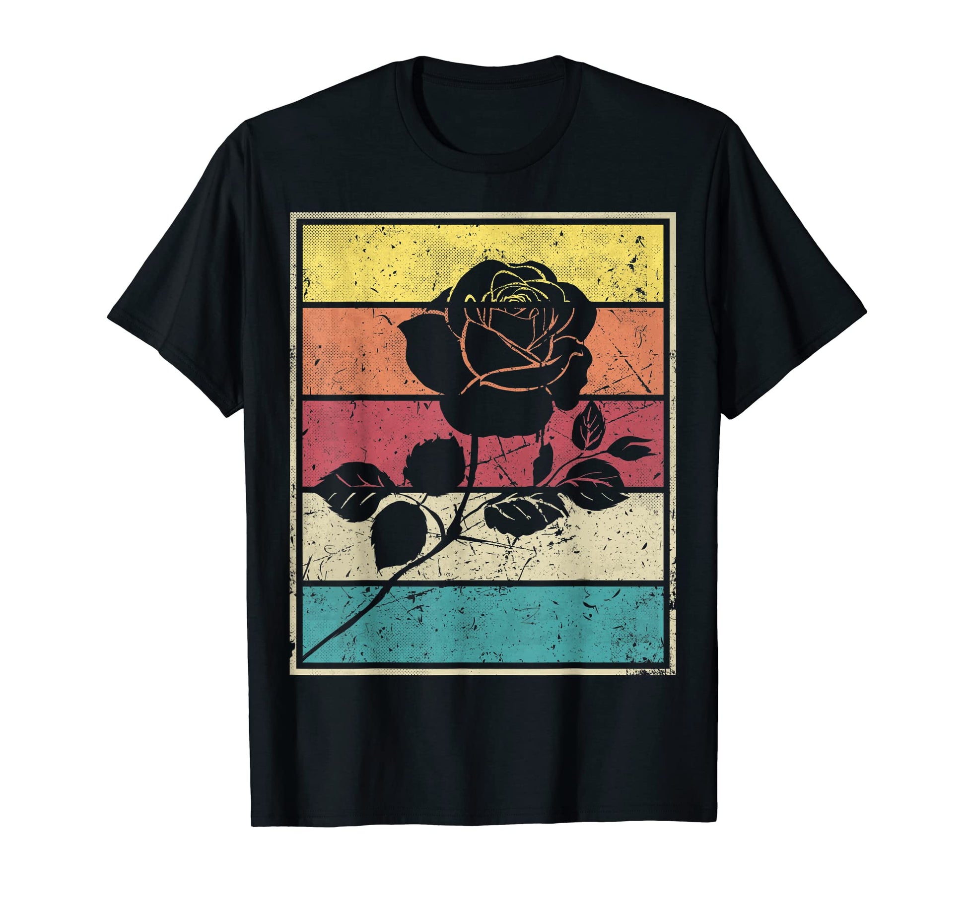 Fleur Flower Stripes T-Shirt - Novelty Apparel Unisex - T-Shirt, Sweatshirt, Hoodie