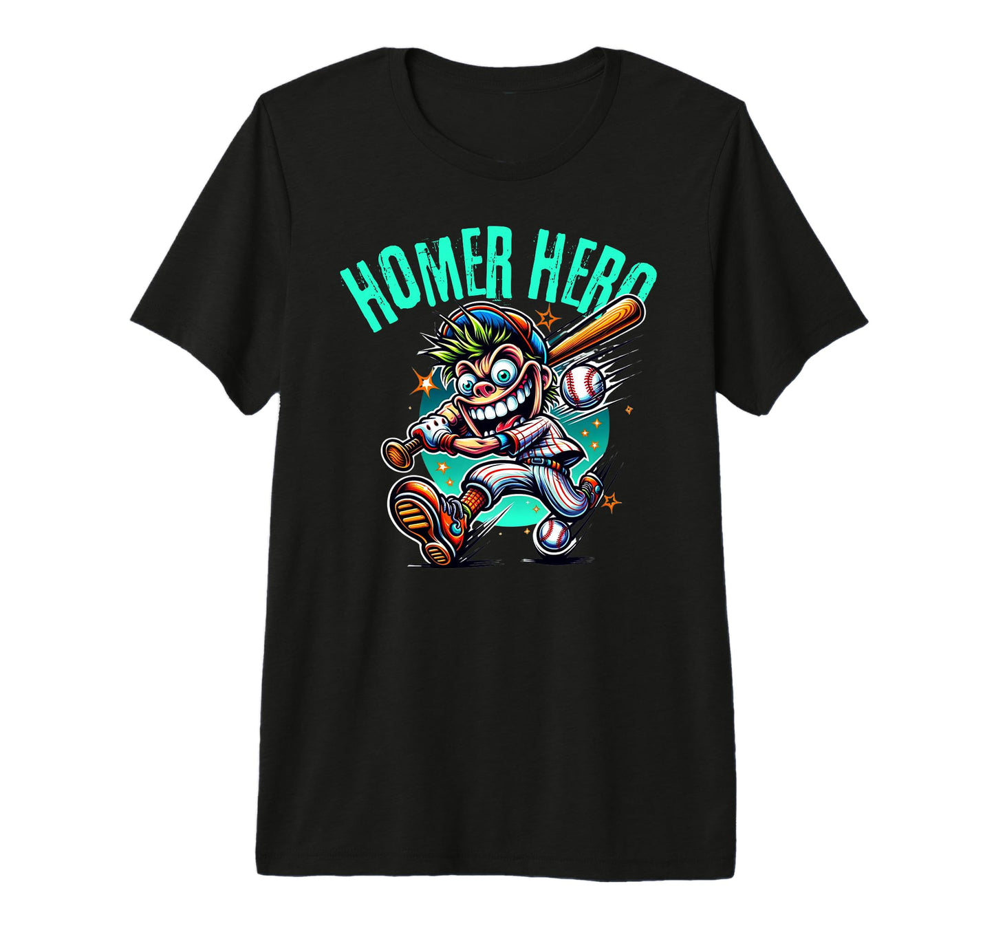 Mens Homer Hero Fun Home Run Hitter T-Shirt - Graphic Print for Adults - T-Shirt, Sweatshirt, Hoodie