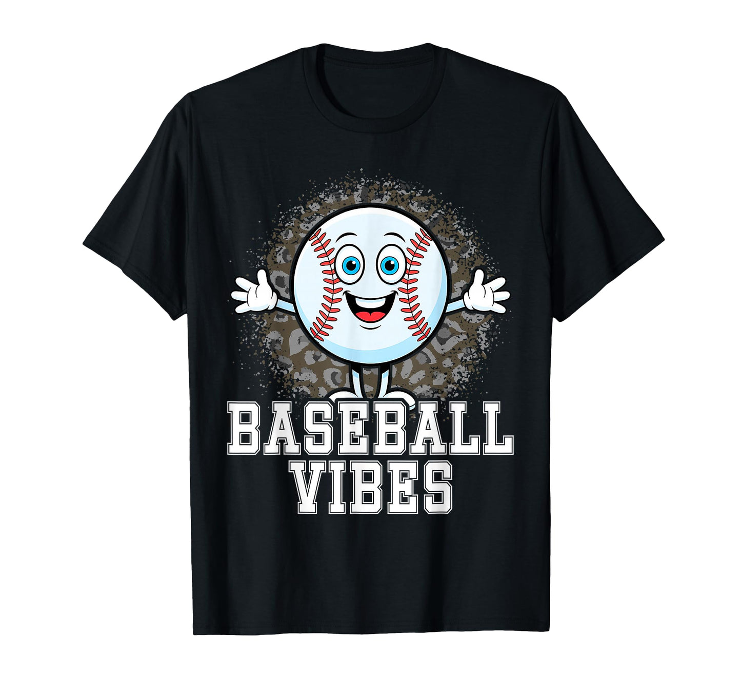 Funny Leopard Baseball Vibes Game Day T-Shirt - Unique Graphic Men Women - T-Shirt, Sweatshirt, Hoodie