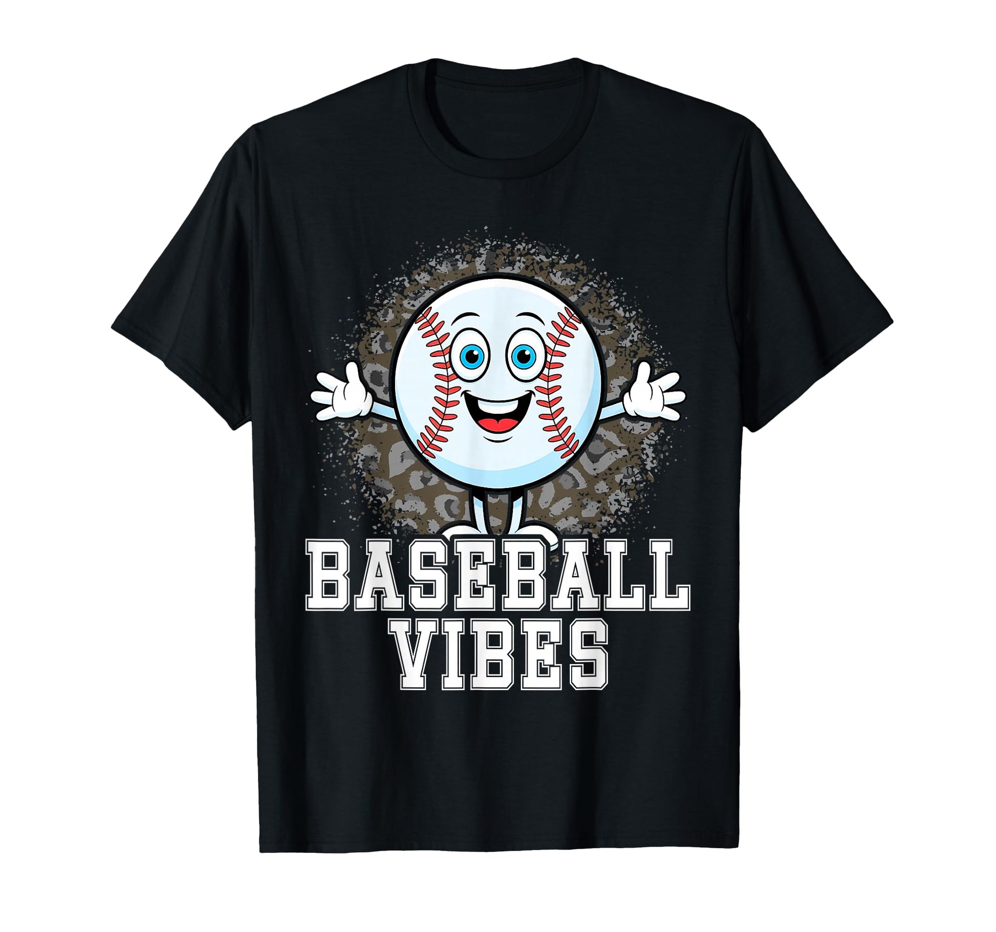 Funny Leopard Baseball Vibes Game Day T-Shirt - Unique Graphic Men Women - T-Shirt, Sweatshirt, Hoodie