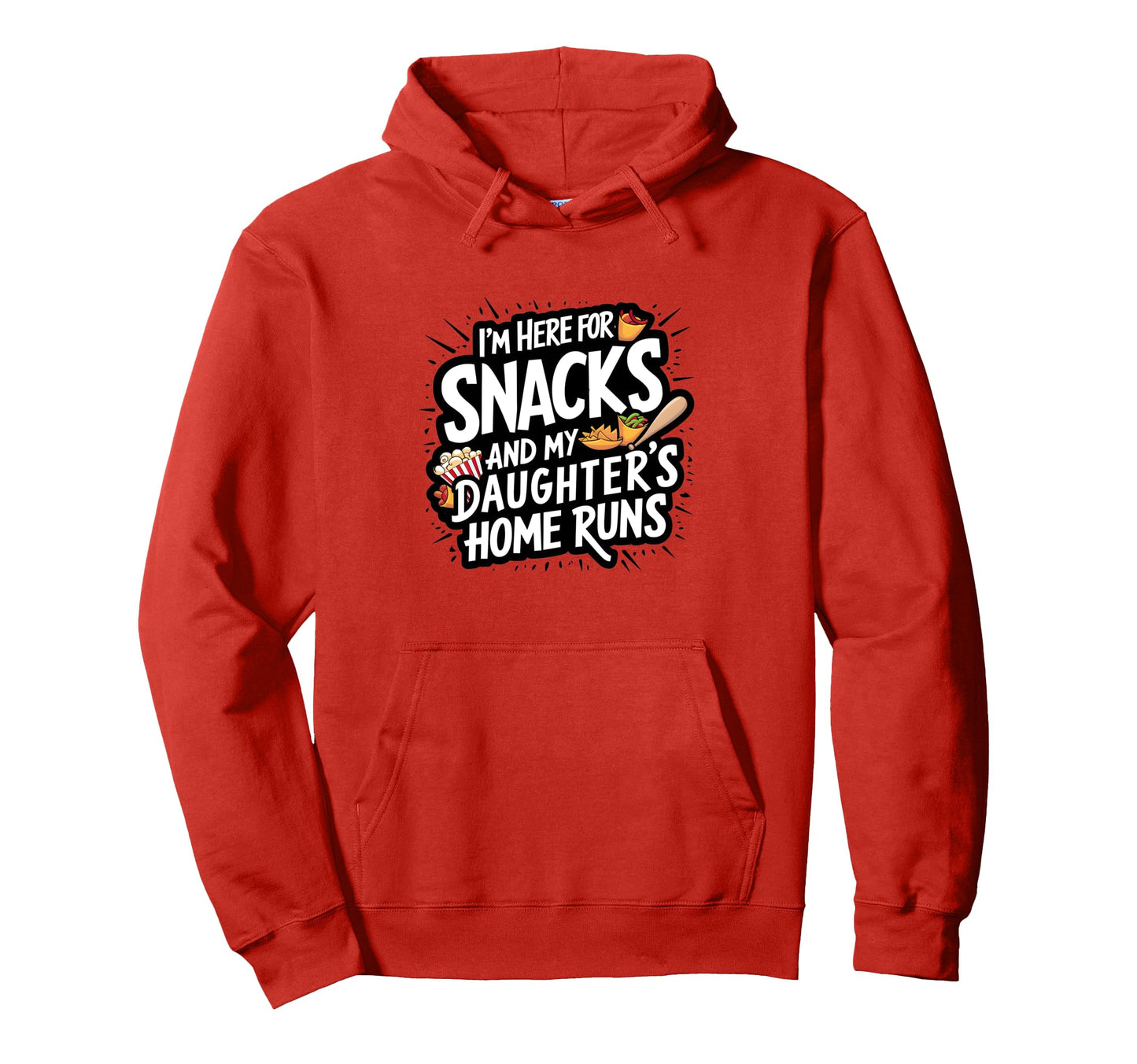 Softball Dad Snacks And Daughter Home Runs Hoodie - Trendy Graphic Unisex - T-Shirt, Sweatshirt, Hoodie