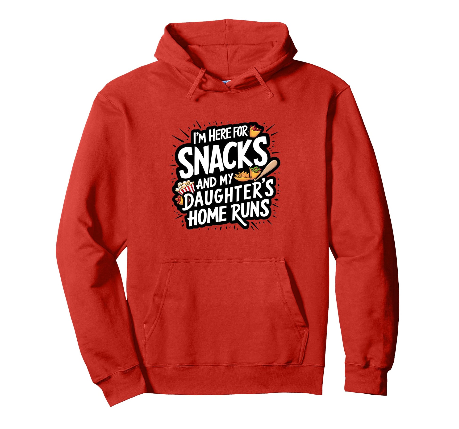 Softball Dad Snacks And Daughter Home Runs Hoodie - Trendy Graphic Unisex - T-Shirt, Sweatshirt, Hoodie