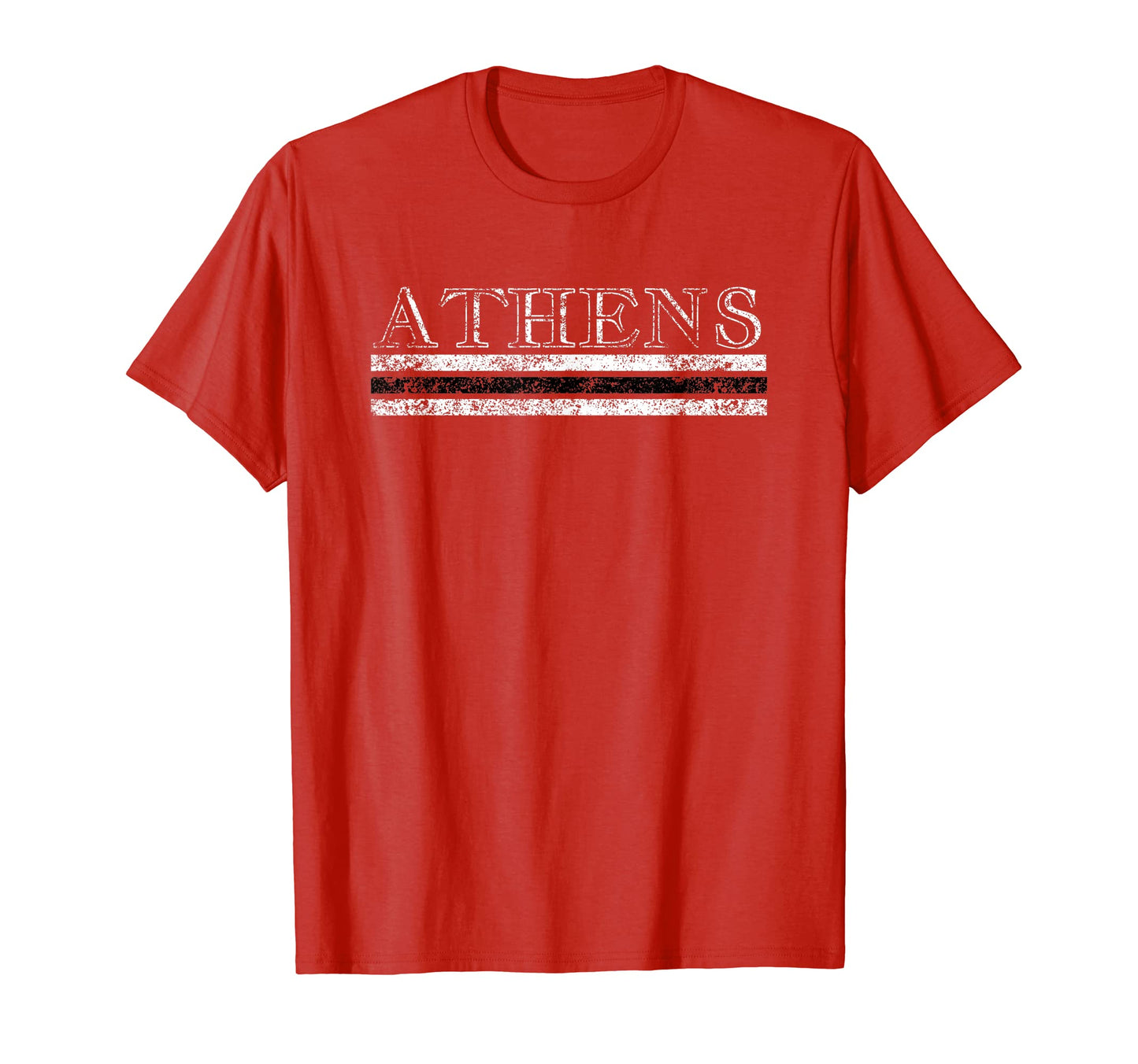 Athens Georgia Weathered Stripe T-Shirt - Novelty Apparel Men Women - T-Shirt, Sweatshirt, Hoodie
