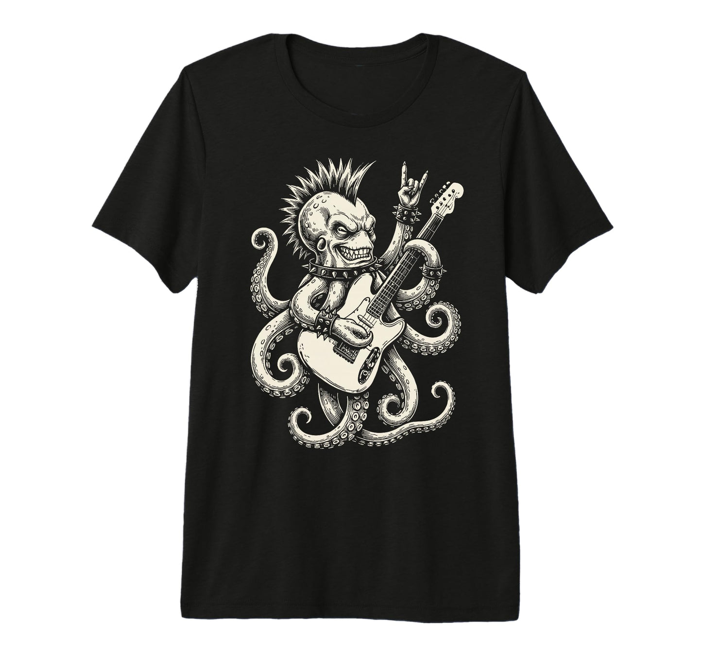 Funny Octopus Playing Guitar T-Shirt - Casual Everyday Wear for Adults - T-Shirt, Sweatshirt, Hoodie