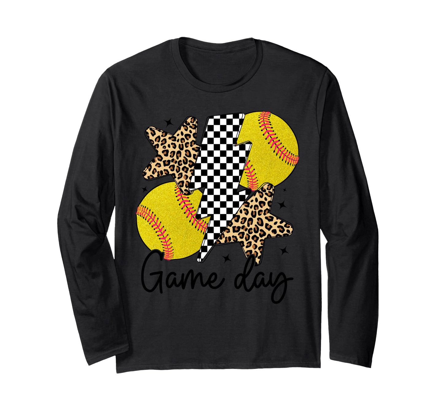 Baseball Game Day Softball Gift Lightning Hoodie - Unique Graphic Men Women - T-Shirt, Sweatshirt, Hoodie
