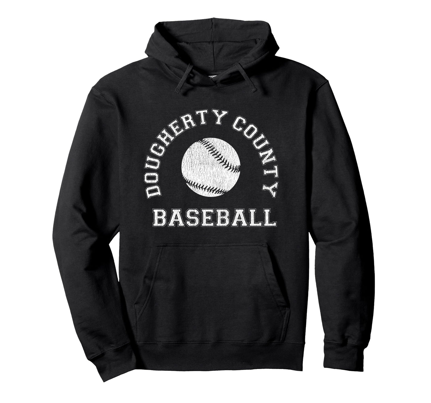 Dougherty County Baseball Distressed Hoodie - Unique Graphic Unisex - T-Shirt, Sweatshirt, Hoodie