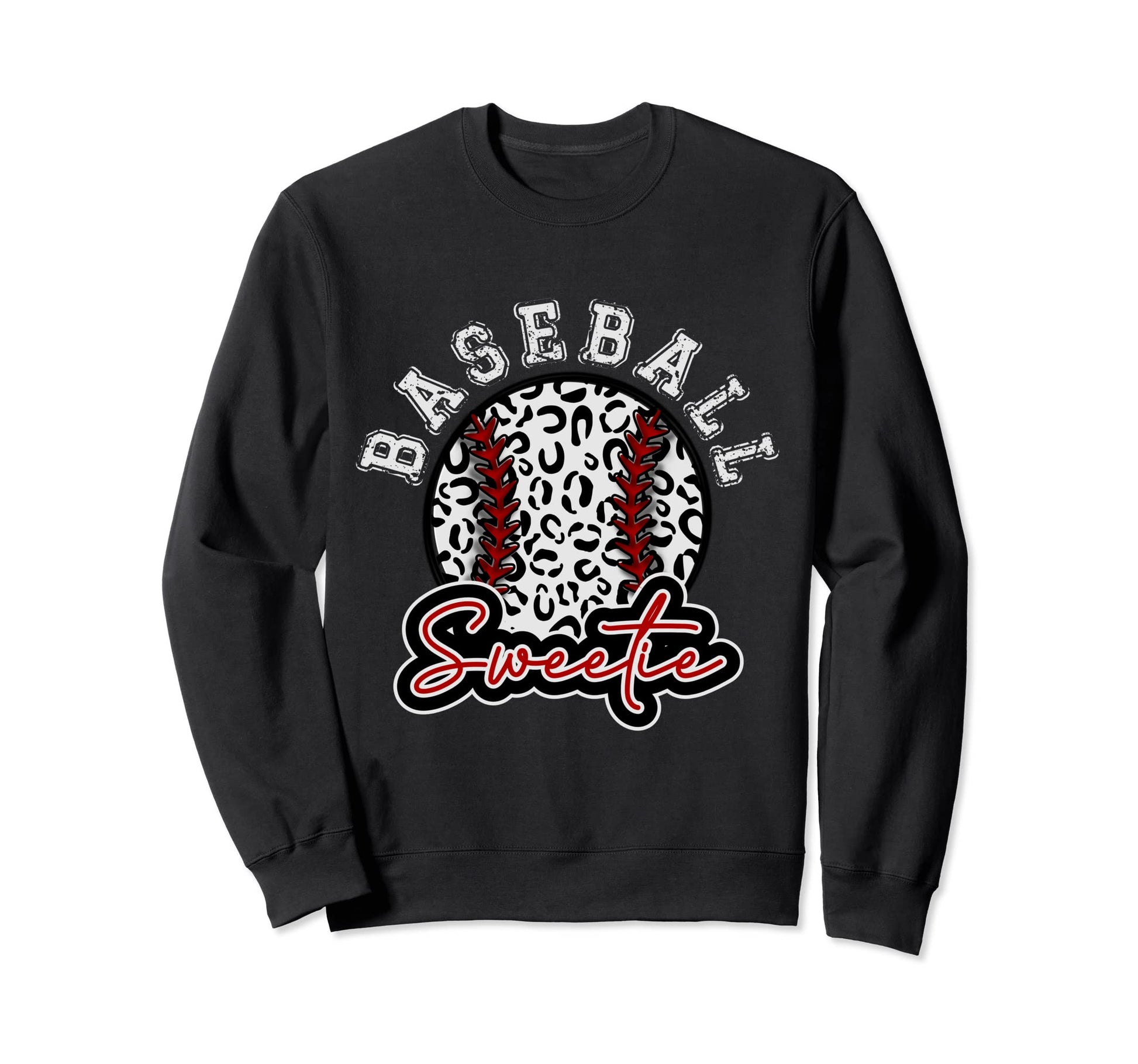 Leopard Cheetah Baseball Sweetie Sweatshirt - Fun Novelty Design Men Women - T-Shirt, Sweatshirt, Hoodie