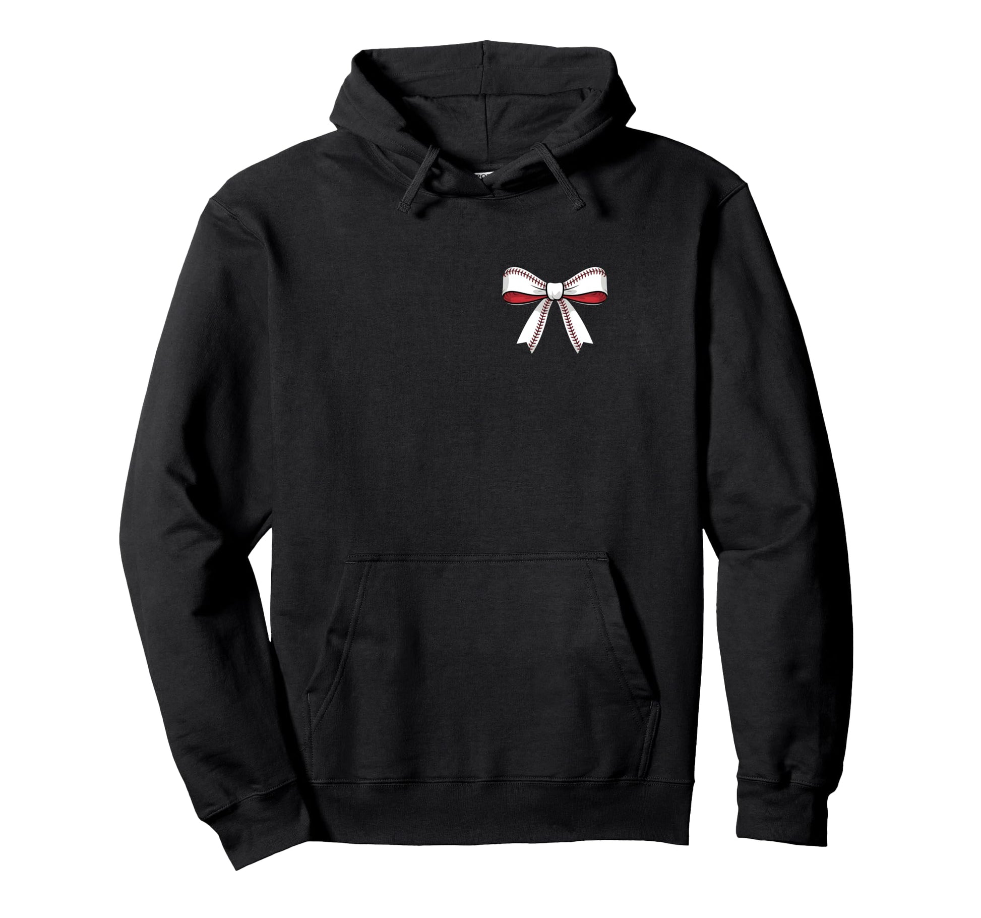 Baseball Bow Baseball Mom Mama Hoodie - Aesthetic Graphic Men Women - T-Shirt, Sweatshirt, Hoodie