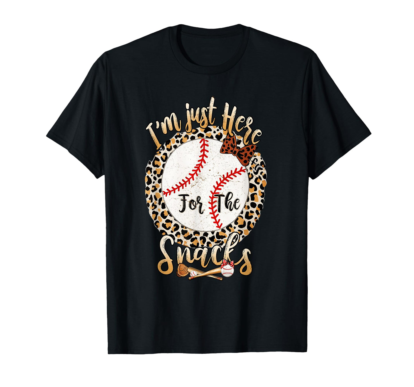 Im Just Here Snacks Baseball Sister T-Shirt - Trendy Graphic for Adults - T-Shirt, Sweatshirt, Hoodie