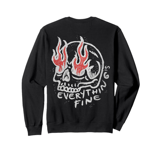 Back Y2K Streetwear Skull Sweatshirt - Aesthetic Graphic Unisex - T-Shirt, Sweatshirt, Hoodie